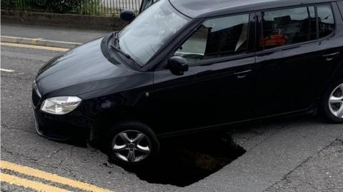 Sinkhole car