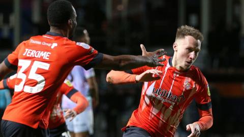 Luton celebrate