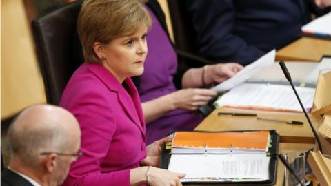 Nicola Sturgeon in Scottish Parliament