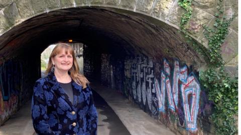 A photo of Maddi Bridgeman outside Richmond Walk Tunnel