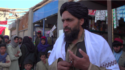 Haji Hekmat pictured in a black turban