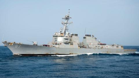 A file image released by the US Navy shows USS Mason (DDG 87) at sea on 3 August 2016