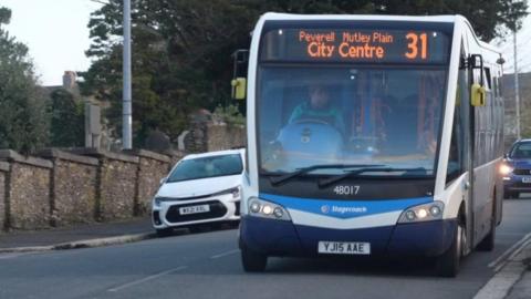 Stagecoach bus in Plymouth