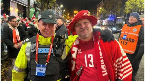 PSNI Officer with Danish fan