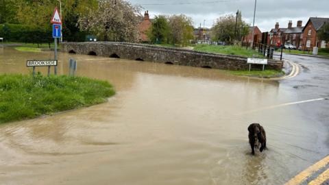 Flood in Rearsby, Leicestershire