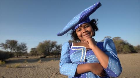 A girl in Herero dress