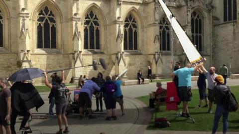 Doctor Who film crew