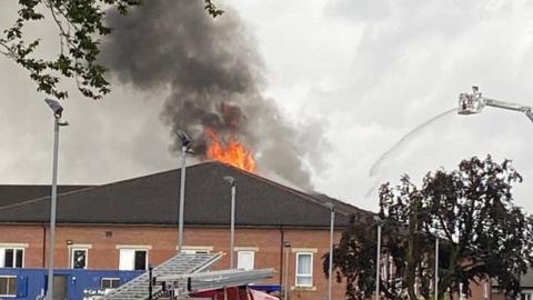 Fire at Trafford General Hospital
