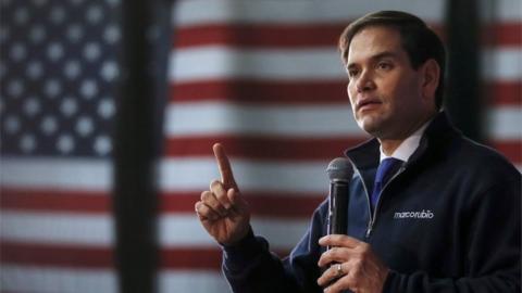 Republican presidential candidate Marco Rubio speaks at a campaign event in Manchester, New Hampshire in this 7 February 2016