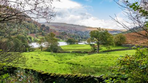 View over to Rydal Water in the Lake District