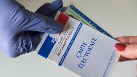 Voting card for French local elections, 11 Mar 20