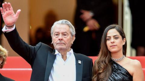 Alain Delon and Anouchka Delon at Cannes in 2019