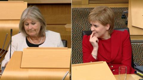 Margaret Mitchell and Nicola Sturgeon