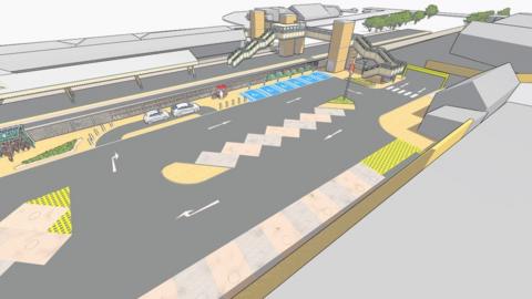 An artist's impression of what the station will look like