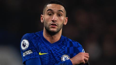 Hakim Ziyech in action for Chelsea