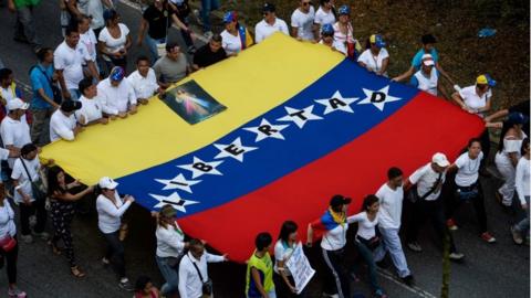 Protest march in Caracas, 22 April 2107