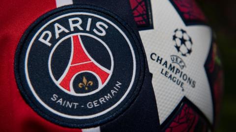 Paris St-Germain and Champions League badges