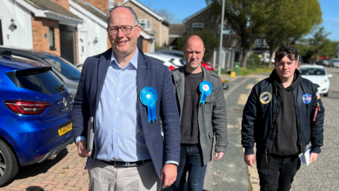 Craig Rimmer and supporters in Basildon