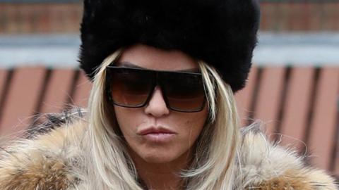 Katie Price arriving at Crawley Magistrates' Court on 20 March