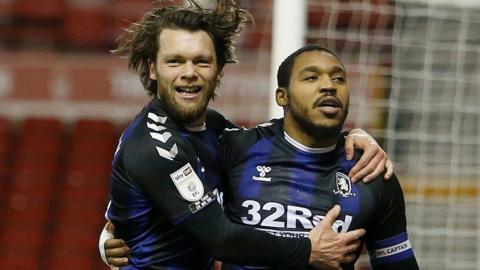 Middlesbrough's Britt Assombalonga (right)