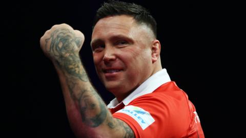 Gerwyn Price celebrates