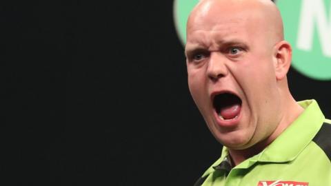 Michael van Gerwen celebrates