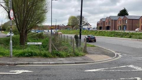 Cadogan Road in Bristol at the junction with Airport Road