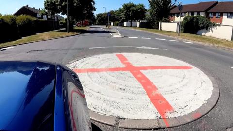 Flag on roundabout