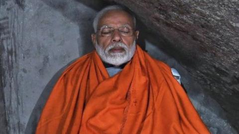 Modi meditates