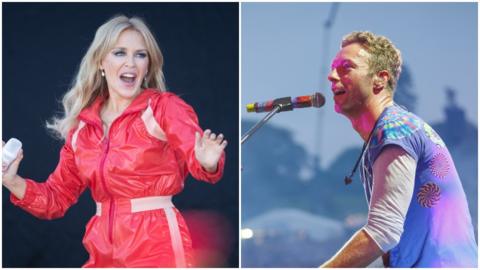 Kylie Minogue and Coldplay