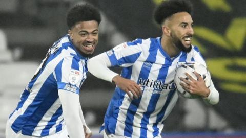 Sorba Thomas (right) had only previously scored one goal for Huddersfield