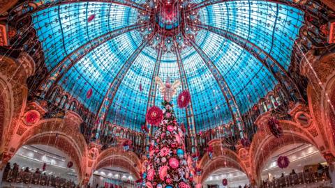 Glass ceiling at Galeries Lafayette in Paris