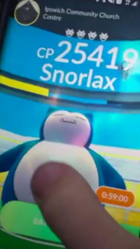 Snorlax on Pokemon Go