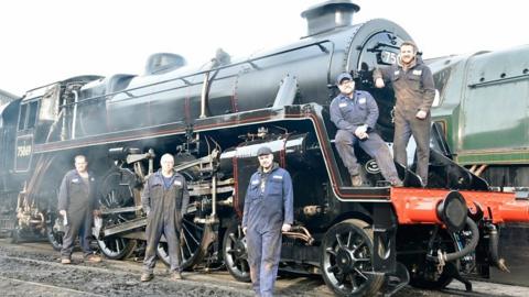 Will Marsh and his team, who spent two years restoring the steam engine