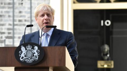 Boris Johnson outside Downing Street