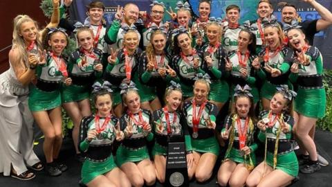 EMCA C-Lebrities wins UK its first sliver globe in The Cheerleading Worlds competition in America