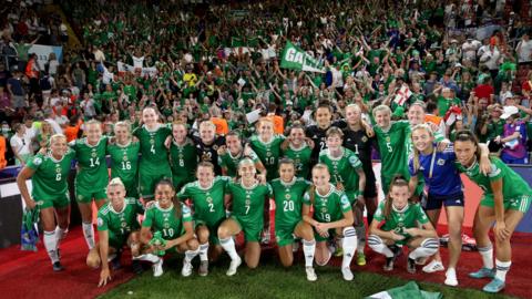 Northern Ireland celebrate with their fans