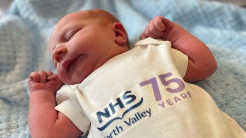 Carter Love was born at Forth Valley hospital weighing 7lb 9oz