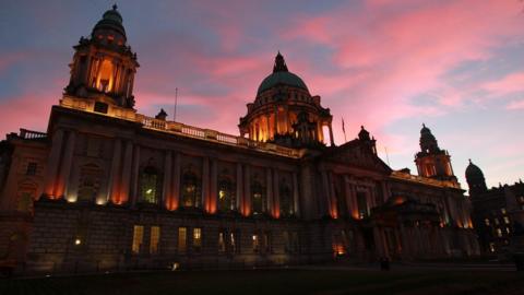 Belfast City Hall at dusk