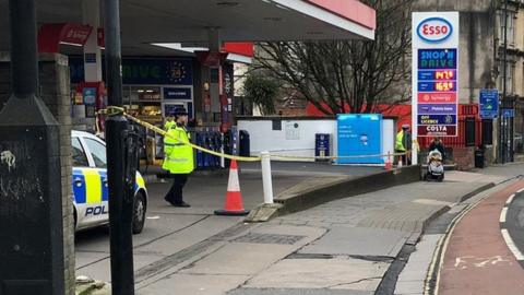 Esso forecourt in Park Row, Bristol