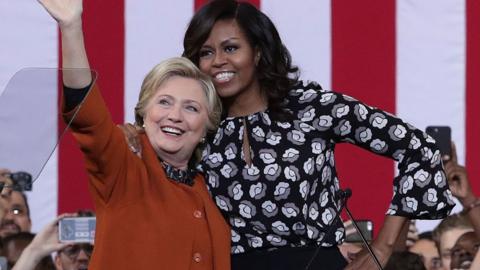 Michelle and Hillary