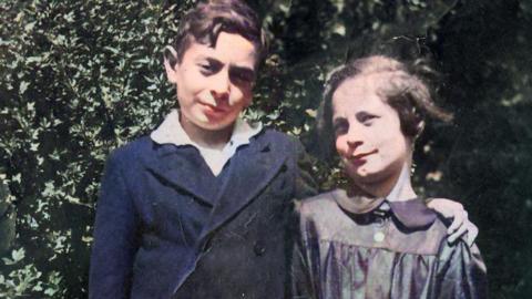 'Sonny' Helmut Sonneberg with his older sister 'Lilo'