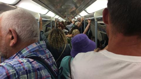 Busy tube carriage