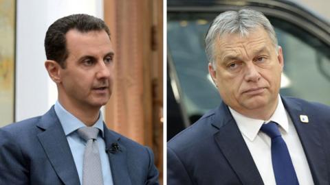 Syrian President Bashar al-Assad and Hungarian Prime Minister Viktor Orban