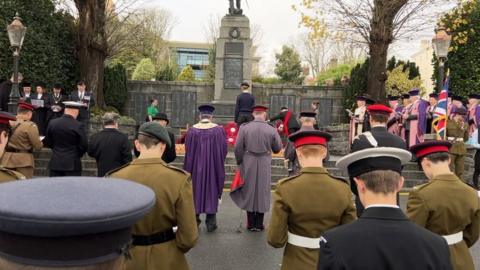 The Remembrance Sunday ceremony in Guernsey