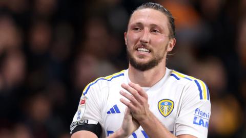 Luke Ayling claps the Leeds fans