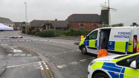 Police at Sword Drive, Hinckley, Leicestershire