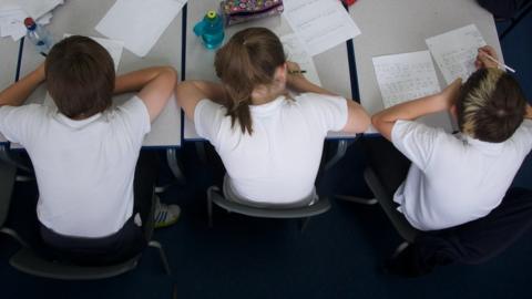 pupils working in class