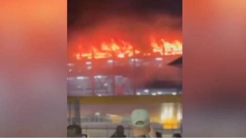 Fire at Luton airport