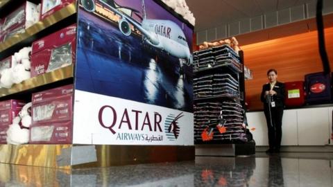 Qatar Airways at Doha airport